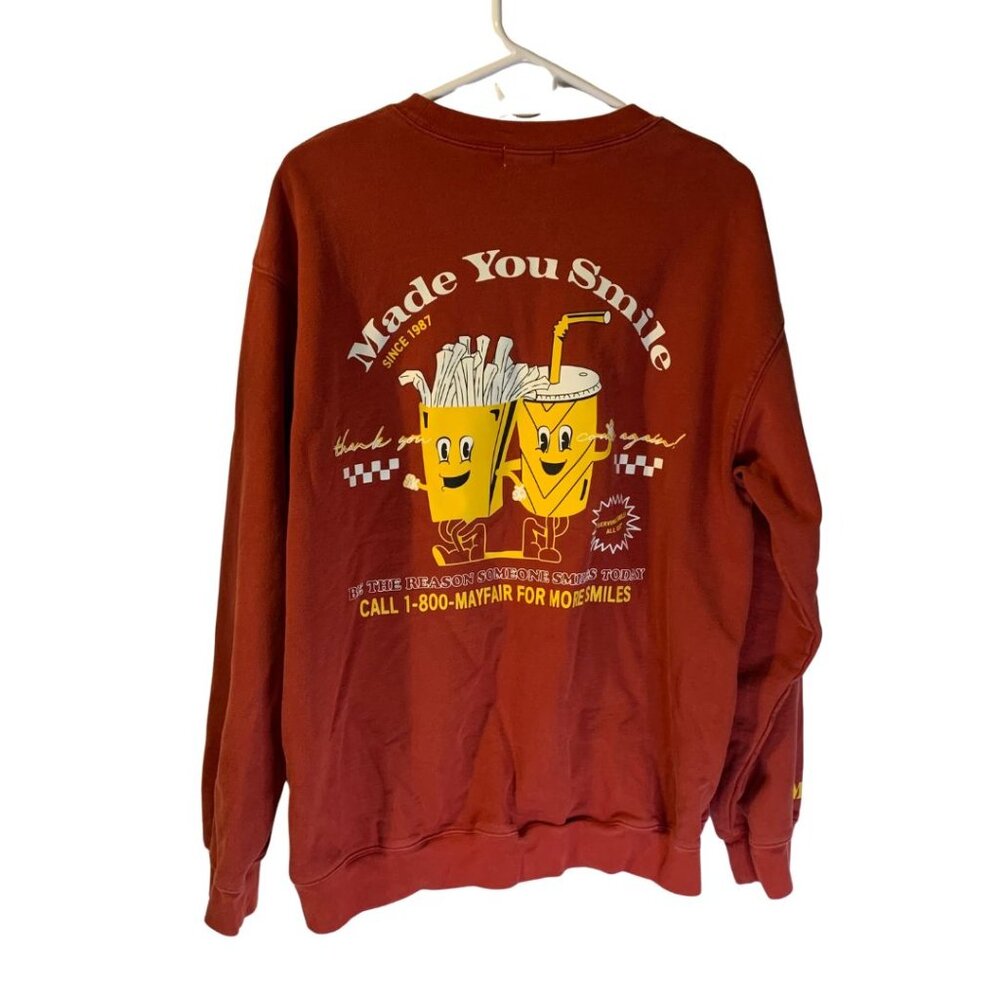 Made You Smile Graphic Sweatshirt - Rust